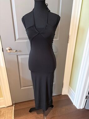 Abercrombie & Fitch Black Halter Neck Maxi Dress